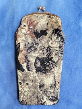 Signare USA Cat Brown Glasses Pouch/ Case